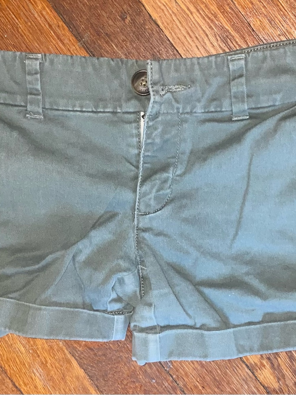 Women’s Olive Green Mid-Low-Rise Shorts Y2K